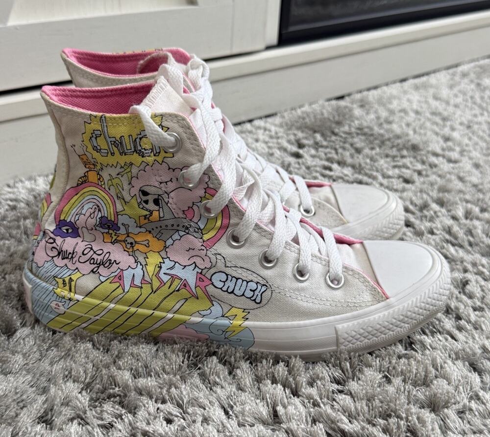 Converse Chuck Taylor All Star Hi Top Notebook Doodle Print Unisex W6.5/M4.5
